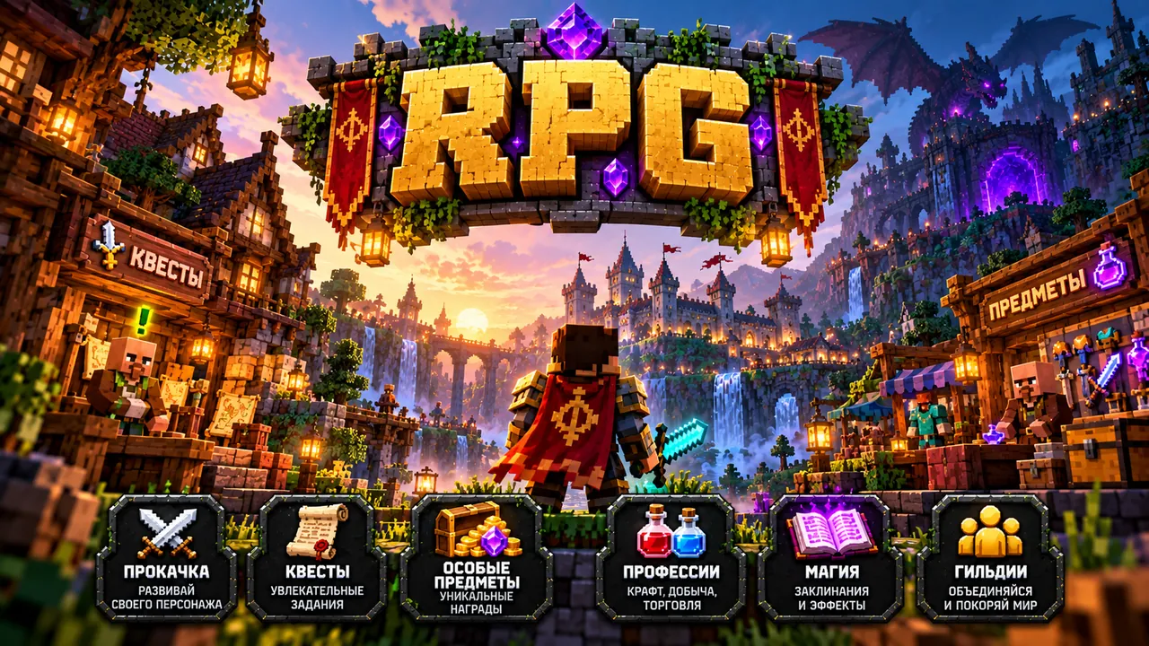 Обложка сборки «RPG»: прокачка, квесты и особые предметы